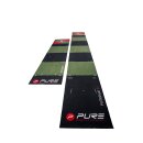 Pure2Improve Puttingmatte Golf, Schwarz/Grün/Rot, 3 m x 65 cm