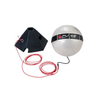 Pure 2 Improve Unisex-Adult Football Soccer Ball Trainer, Schwarz/Weiß, One Size